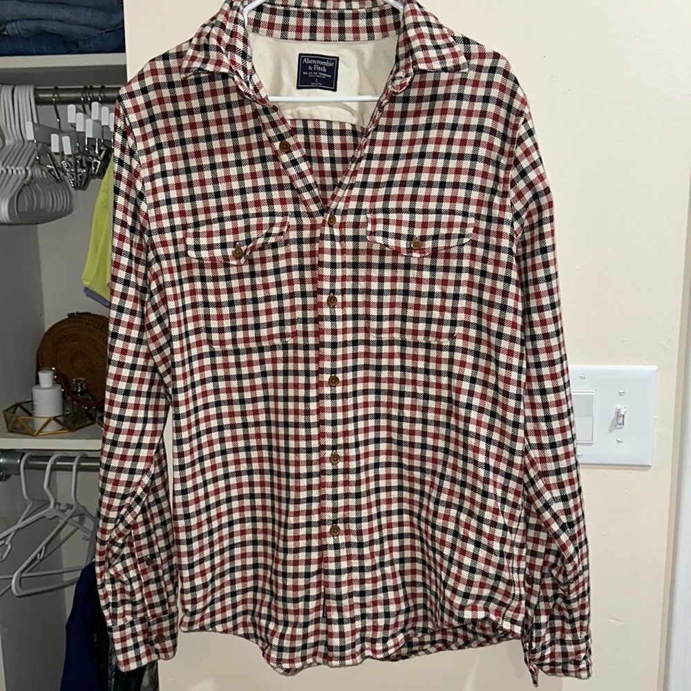 Abercrombie Mens Button Down Flannel